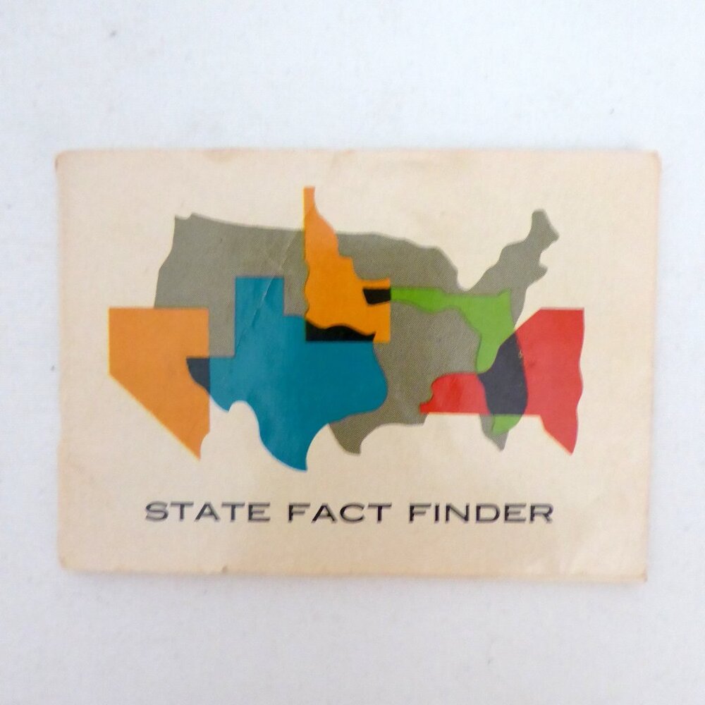 VINTAGE UNITED STATES 50 STATE FACT FINDER 50 PAGE MINI BOOKLET 2.5" x 3.5"
